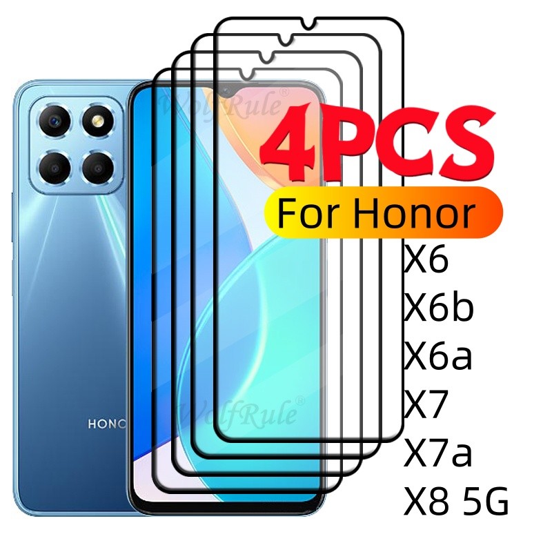 1/2/3/4Pcs For Honor X6 Honor X6 Tempered Full Cover Glue 9H Hd Screen Protector Honor X6 X6A X6B X7