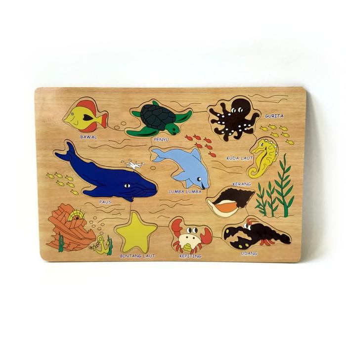 Puzzle Kayu Binatang Laut