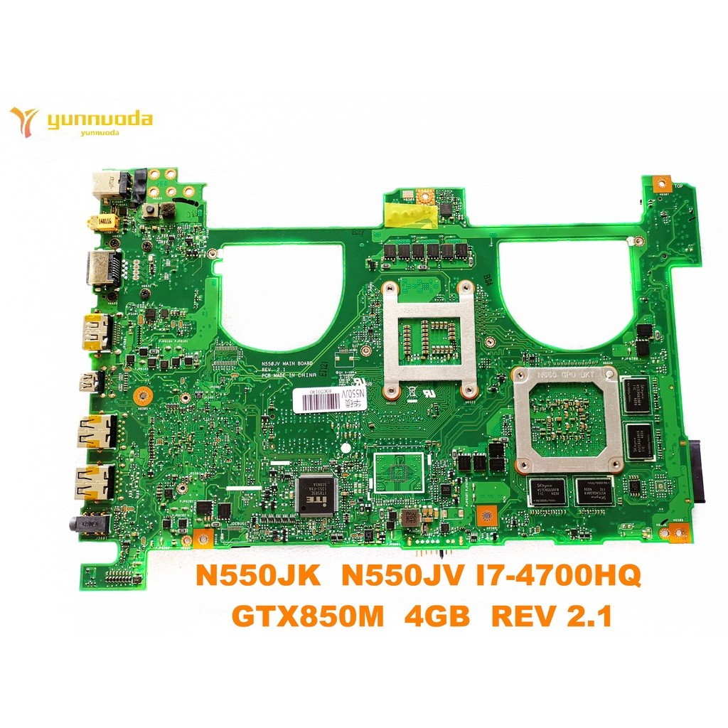 Original for ASUS N550JK laptop  motherboard N550JK  N550JV I7-4700HQ  GTX850M  2GB  REV 2.1 tested 