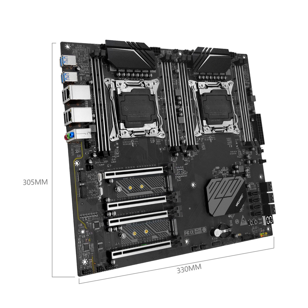 MACHINIST X99 Motherboard Dual LGA 2011-3 CPU slot Support Dual Xeon Processor and Dual M.2 Slot 8 D