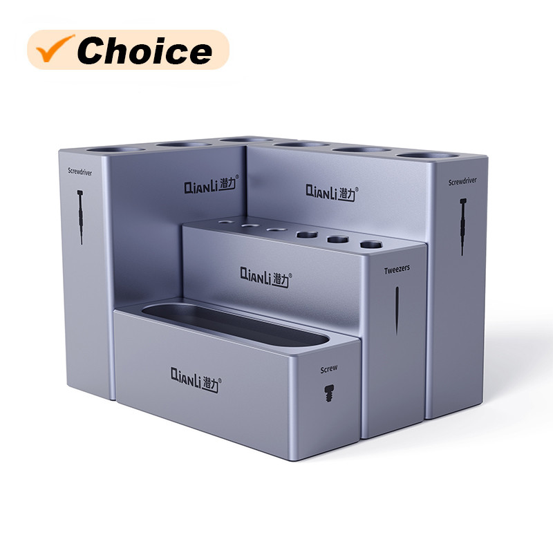 Qianli Icube Modular Storage Box Aluminum Alloy Phone Repair Tweezers Screwdriver Screw Parts