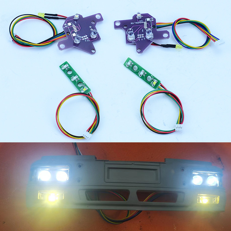 Jx Model Led Front/Rear Lighting System Headlights Taillight For 1/14 Tamiya Rc Dump Truck Tipper