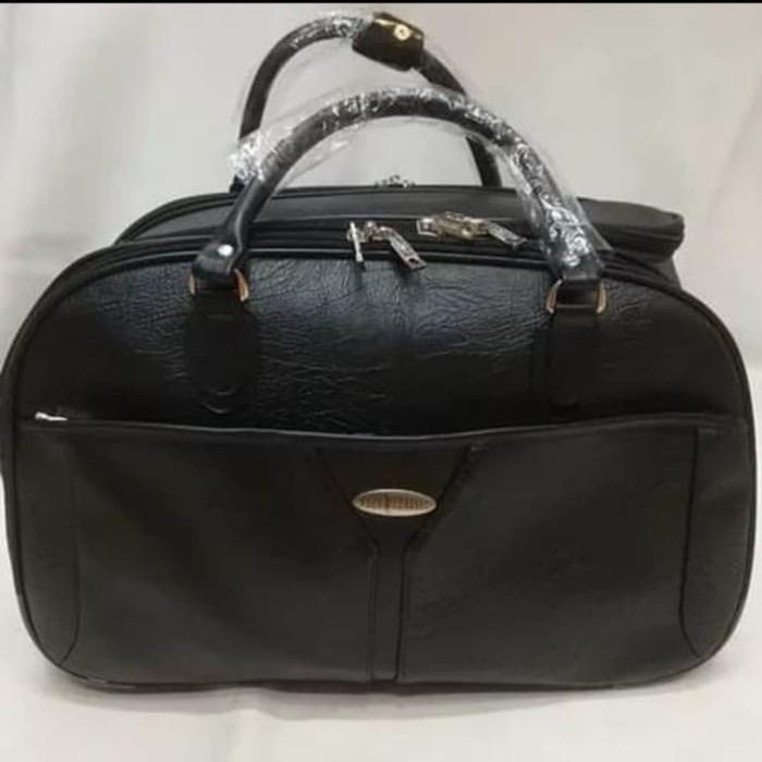 Polo Classic 18 Inch - 23 Inch Travel Duffle Troli Bag Trolley Kulit PU Tas Pakaian Roda Mudik