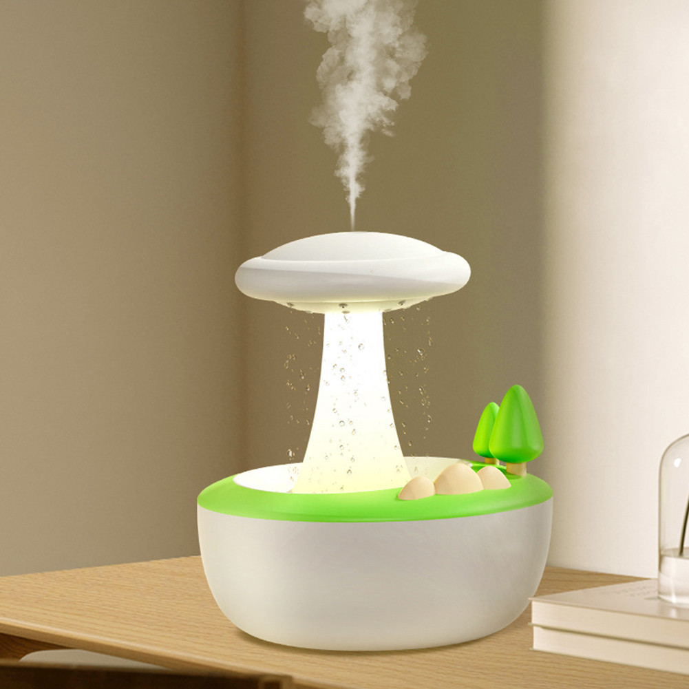 Rotating Relaxing Aromatic Lamp Humidifier Mushroom Oil Diffuser Water Drip Diffuser Humidifier
