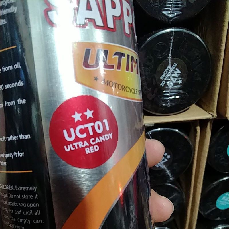 cat spray pilok pilox cat semprot sapporo ultimate saporo UCT01 ultra candy red candytone red merah