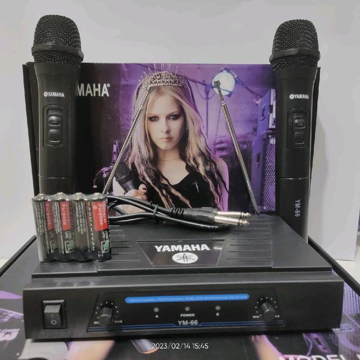 Tntgmusic- Mic Wireless Yamaha Ym-66 Mikrofon Tanpa Kabel Microphone Nirkabel Mik
