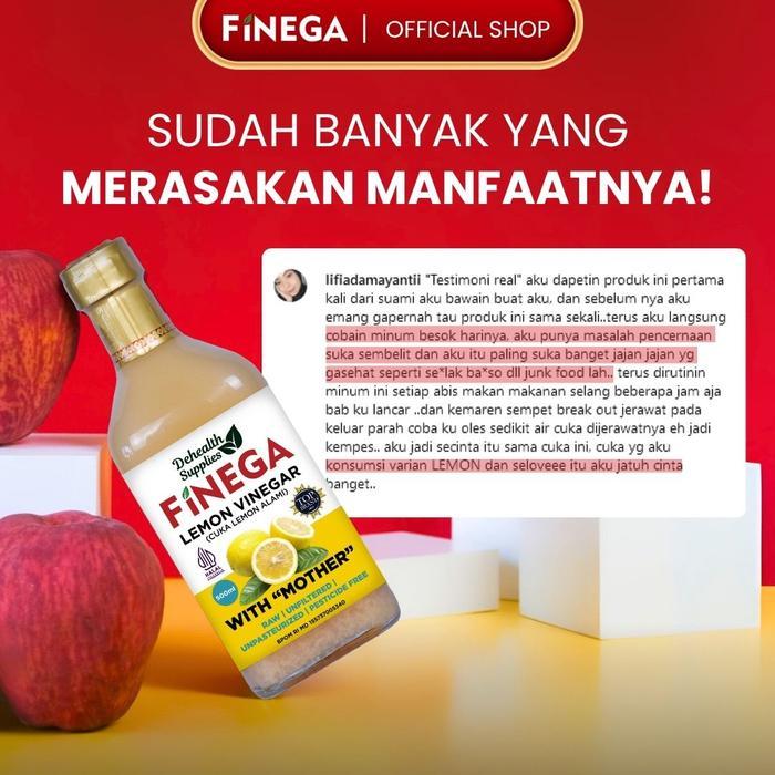 p48c- Finega Cuka Lemon 1000Ml Kemasan Kaca