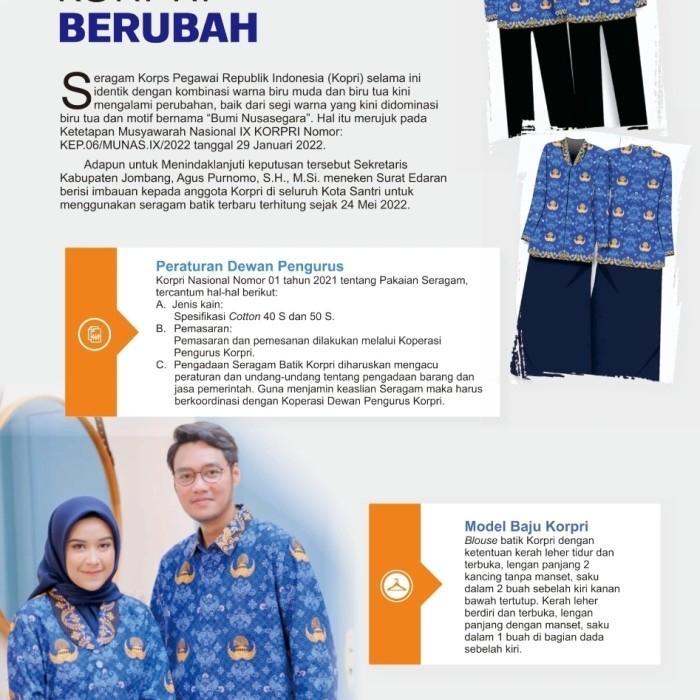 Seragam Batik Pns Pria Korpri - Badan Furing Hero