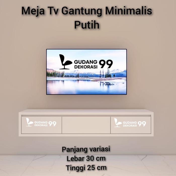 Meja Tv Nimalis Gantung / Meja Tv Nimalis / Meja Tv Gantung / Cradensa Tv / Buffet Tv / Meja Tv