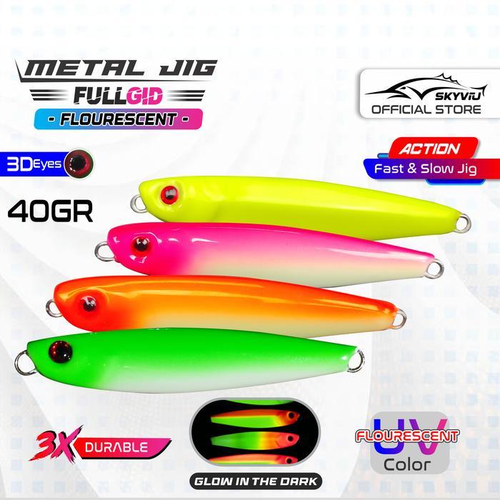 wkgw- Umpan Micro Jig 40 Gram Full Gid Uv Umpan Metal Jig 40Gr Mikro Jig 40G 40Grm Umpan Jig
