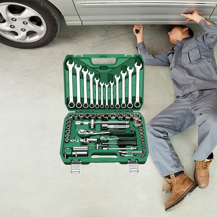 Isku Tool Kit Set 82Pcs Kunci Shock Set Kunci Ring Pas Alat Set Dan Kunci Pas Rachet Socket Set