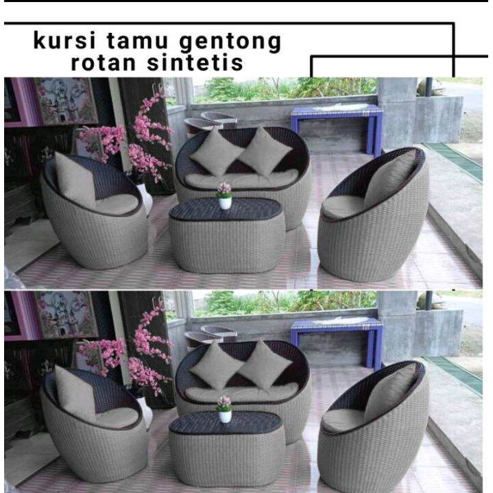 Kursi Sofa Gentong Rotan Sintetis