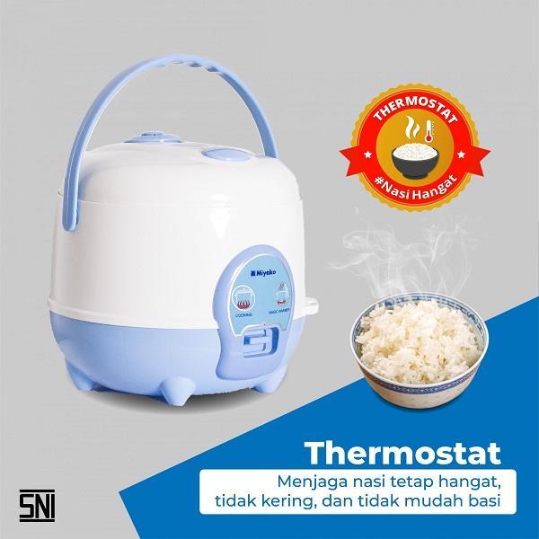 BraHim- Miyako Mcm-606A/B Putih Biru Rice Cooker [0.6 L]
