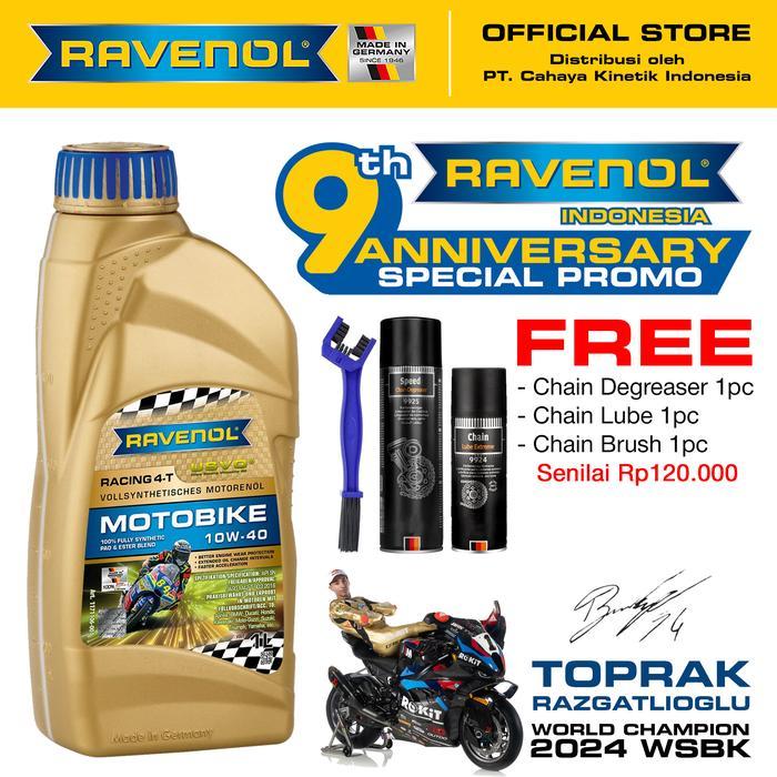 OLI MOTOR RAVENOL MOTOBIKE RACING 4-T 10W-40 1L (MADE IN GERMANY)
