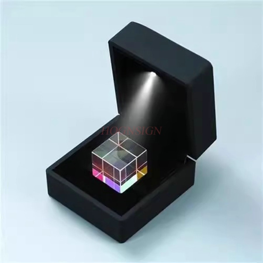 Color prism, glass prism, optical glass, convex lens, combined lens, cube of light