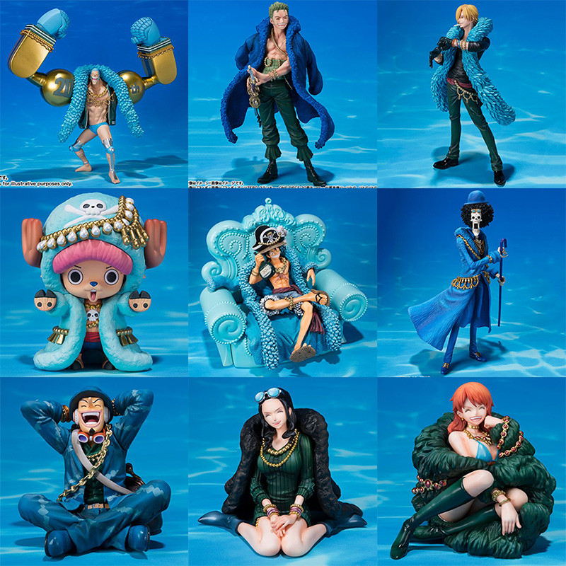 20 Annrsary Figure Anime Ver. Luffy Zoro Chopper Sanji Robin Franky Usopp Nami Brook Pvc El Toy