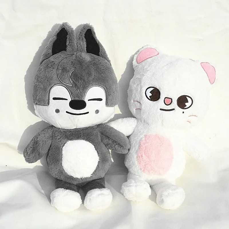 50cm Kpop Skzoo Plush Toy Wolfchan Kawaii Cartoon Stuffed Animal Plushie Doll Large Size Kids Babies