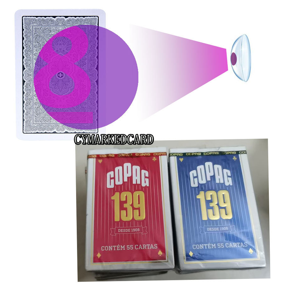 Marked Playing Card for Infrared Contact Lens Copag 139 Anti Poker Cheat Funny Game Plastic Deck