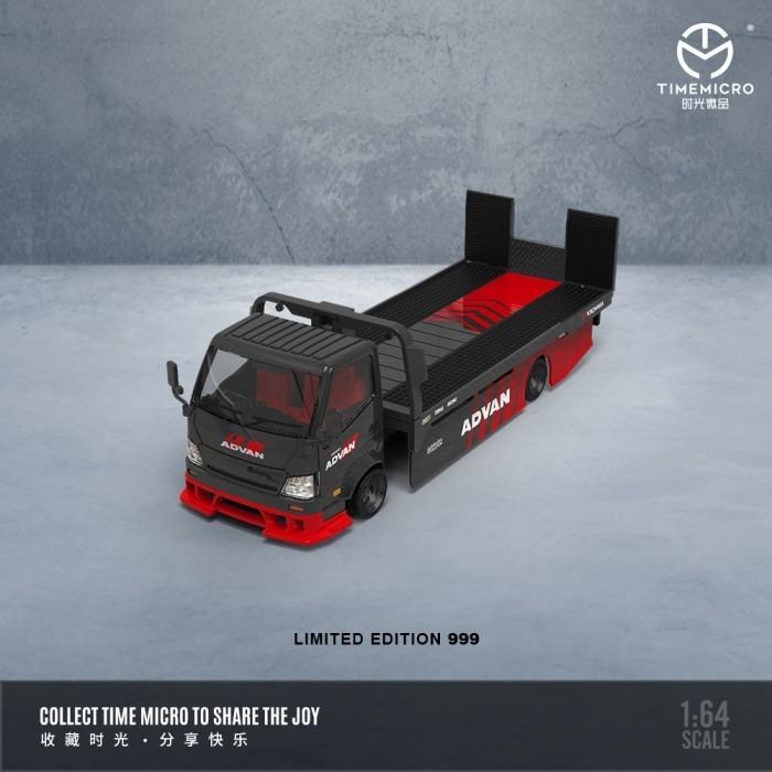 Ready Time Micro 1:64 Hino H300 Flatbed Transport Trailer Truck ADVAN Limited