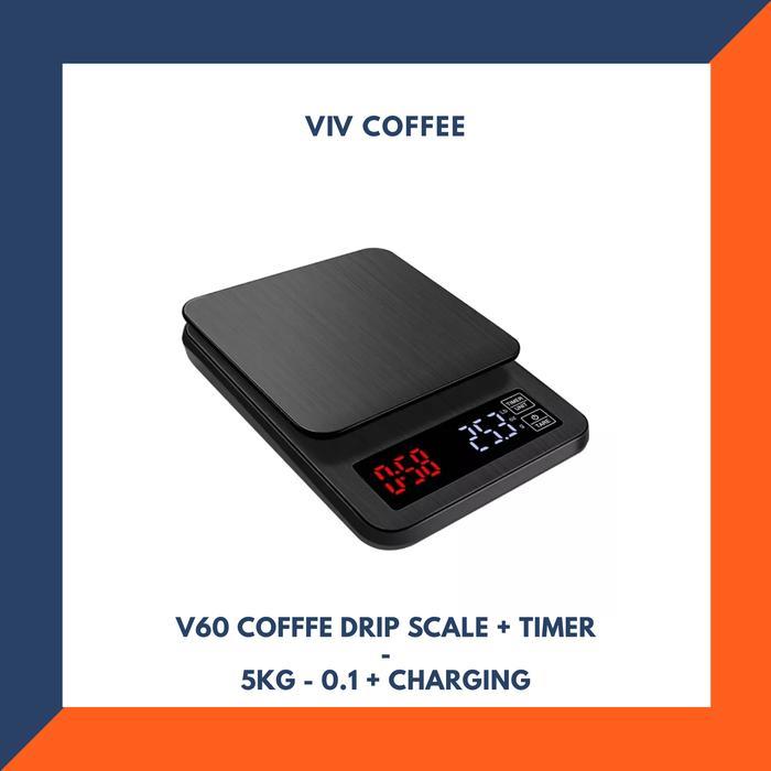r16k- Timbangan Kopi - Timbangan Kopi Timer - V60 Drip Scale Timer 5Kg 0.1