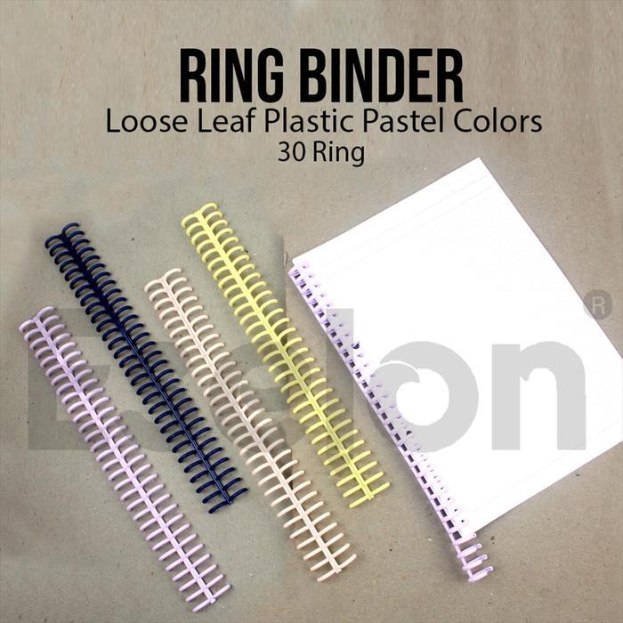 Ring Binder Plastik PASTEL 30 Lubang / Spiral Ring Binder Loose Leaf