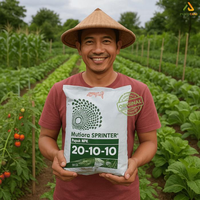 Puro Pupuk NPK Mutiara SPRINTER 20-10-10 1kg Asli Pabrik Pupuk Daun & Buah Berkualitas