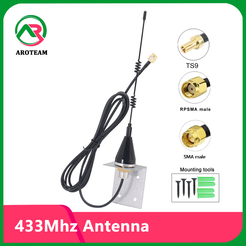 433Mhz Lora Omni Wifi Antenna With Bracket High Gain 10Dbi For Signal Boost Outdoor Indoor Router