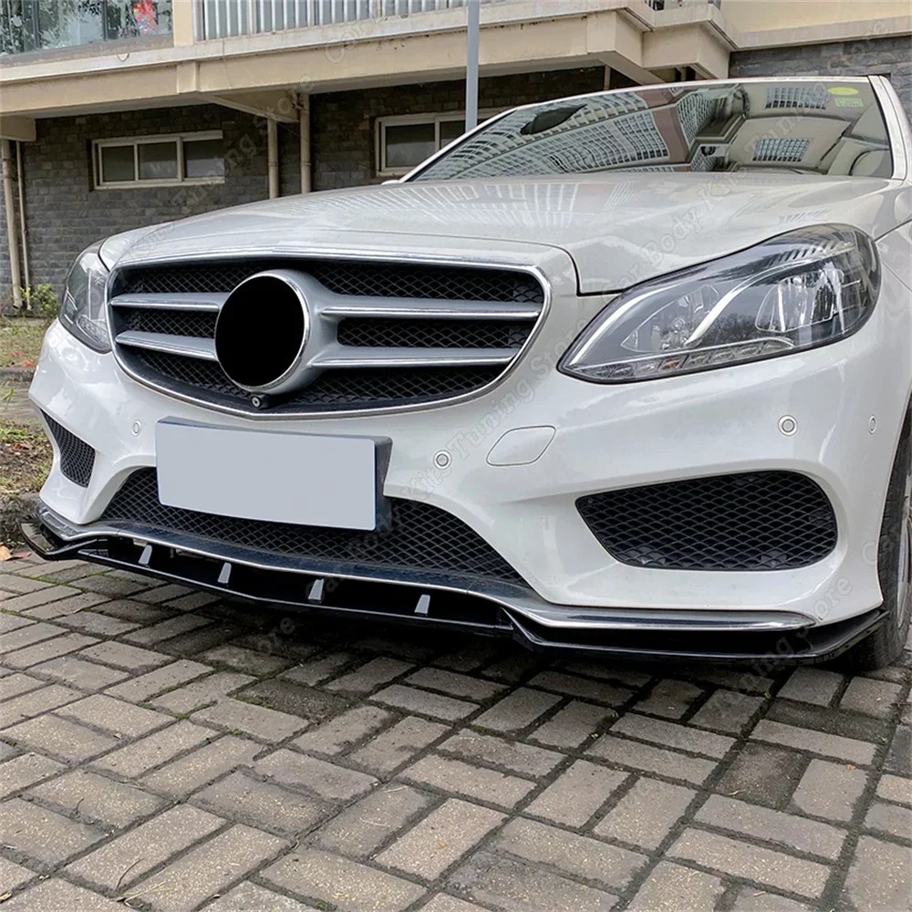 For Mercedes Benz W212 S212 Front Bumper Lip Spoiler Splitter Diffuser Bodykits  E Class E250 E300 E