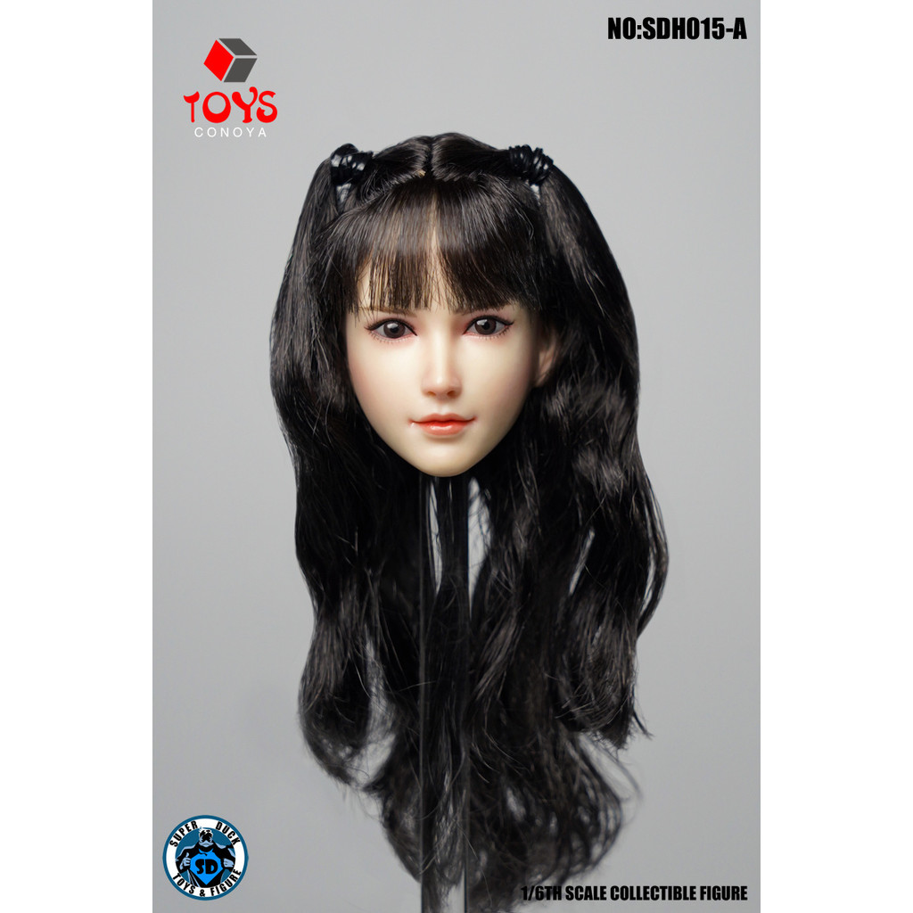 SUPER DUCK SDH015 1/6 Female Head Sculpt Carving Model Fit 12'' TBLeague Soldier Pale Skin Action Fi