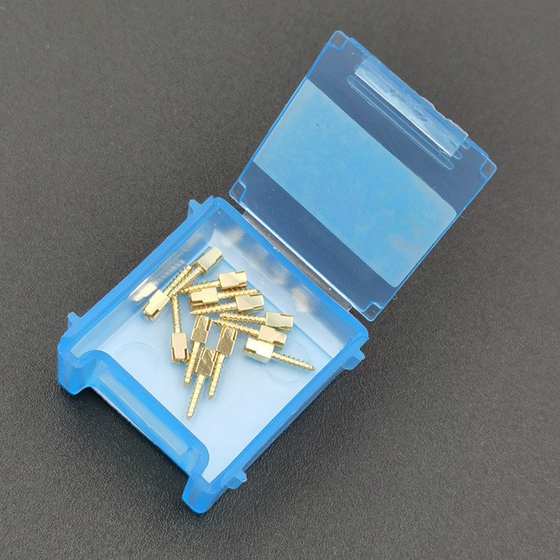 12pcs Dental Gold Plated Screw Post S1 S2 S3 L1 L2 Stainless Steel Dental Screw Posts M1 M2 M3 Singl