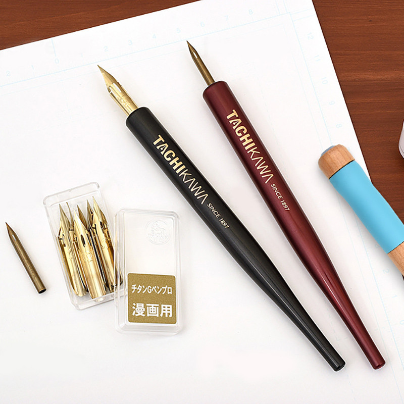 Japan TACHIKAWA T25 T36 T40 Cartoon Penholder Calligraphy Dip Pen Tool with Pen Cap
