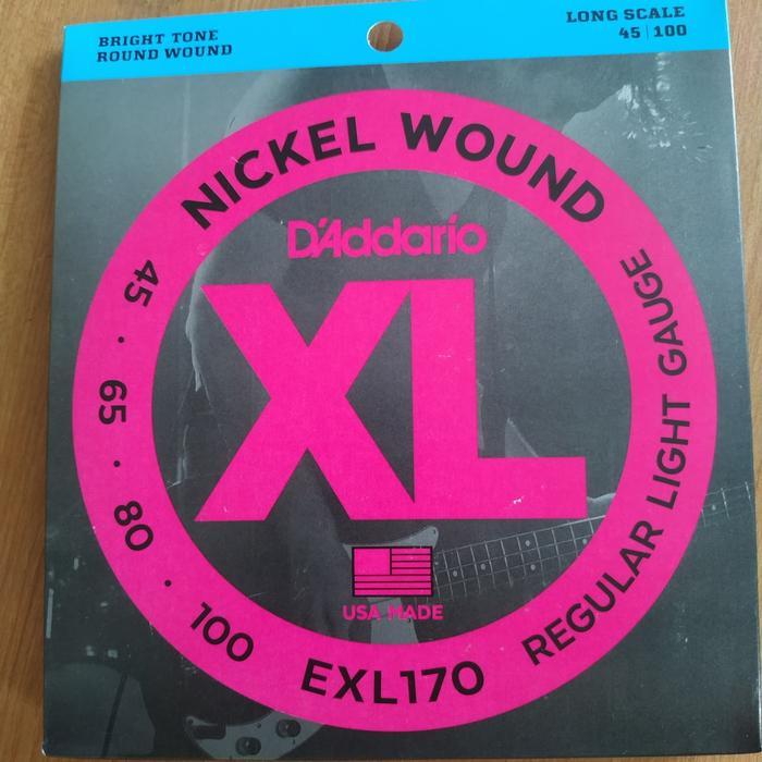 Senar Bass Gitar D'Addario Exl170 45/100 Original/Dadario Exl 170 Ready