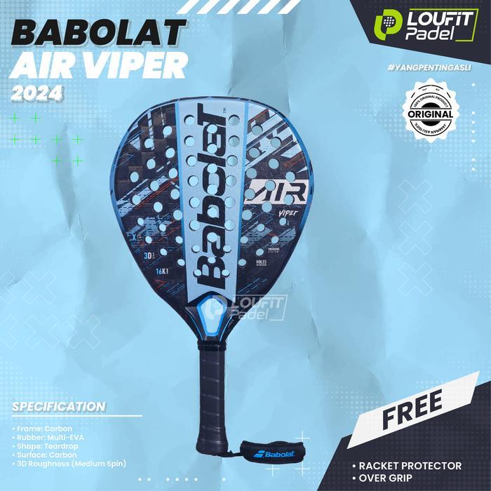 BABOLAT RACKET PADEL RACKET BABOLAT AIR VIPER 2024 ORIGINAL Carbon 16K