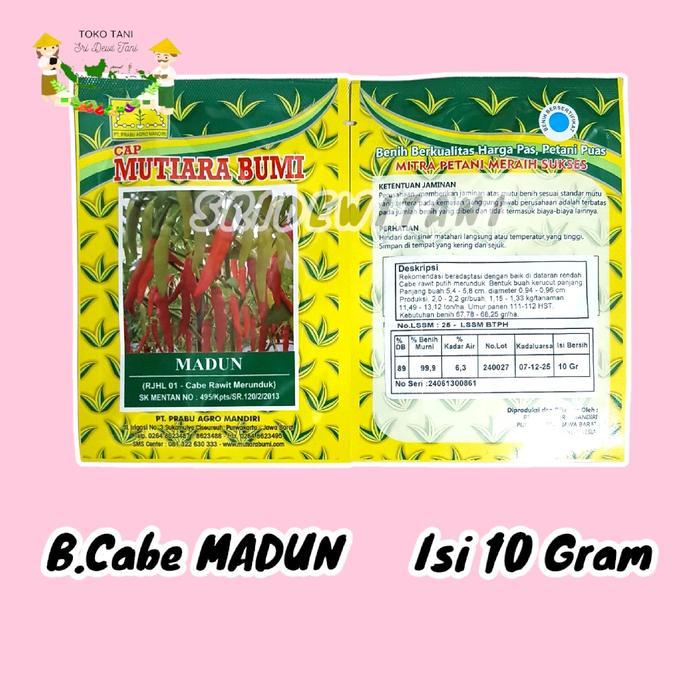 Lubis Gardening Madun Isi 10 Gram Bibit Cabe Rawit Merunduk Sigantung Cap Mutiara Bumi Putih