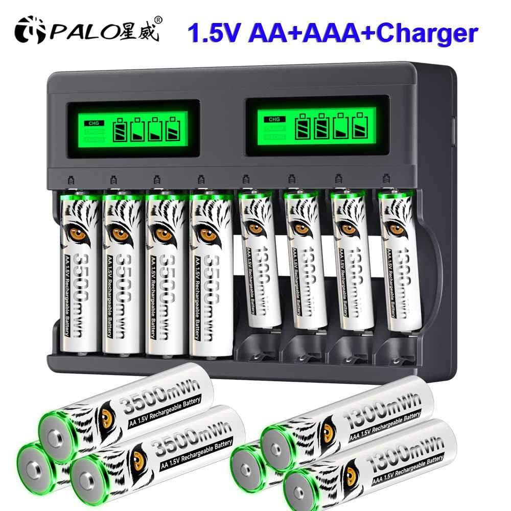 1.5V AA+AAA Rechargeable Battery 3500mWh AA Rechargeable Lithium ion Battery AA 1.5V Battery 1300mWh
