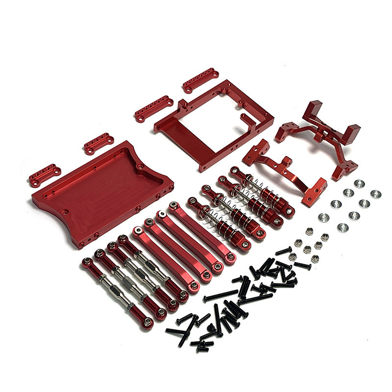 For MN D90 MN98 MN99S Metal Chassis Link Rod Servo Mount Shock Absorber Beam Set 1/12 RC Car Upgrade