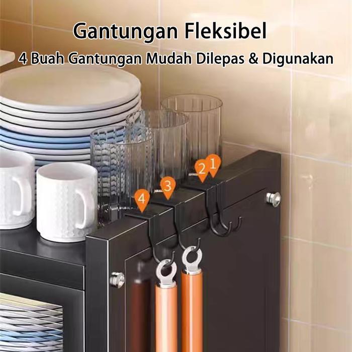wjh6- Guanjie - Rak Piring Tertutup Rak Cuci Piring Stainless Pengering Piring Stenlis Dapur