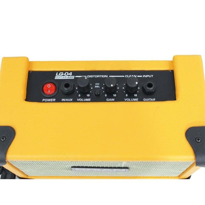 AMPLI MINI GITAR DAN BASS AKUSTIK DAN ELEKTRIK 4 INCH WARNA ORANGE MERK BRIAN MURAH JAKARTA ADA