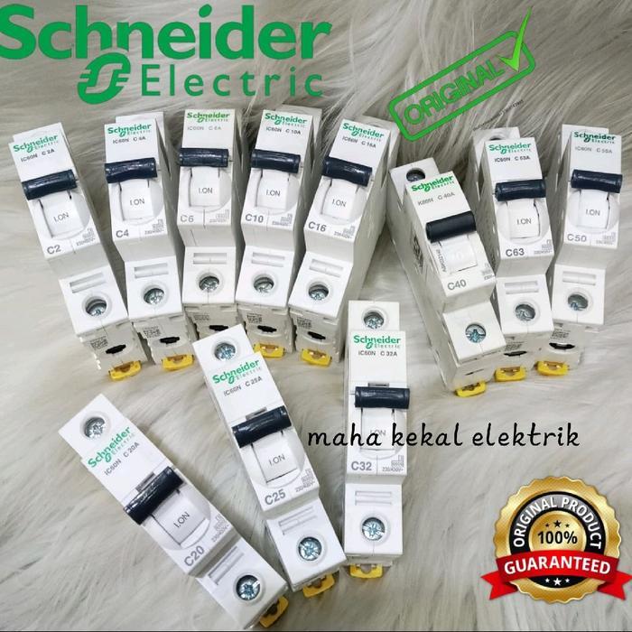 MCB 1PHASE SCHNEIDER 1P 20A ACTI9 IC60N A9F74120 MCB SCHNEIDER 20 AMPERE MCB SCHNEIDER 1PHASE MCB