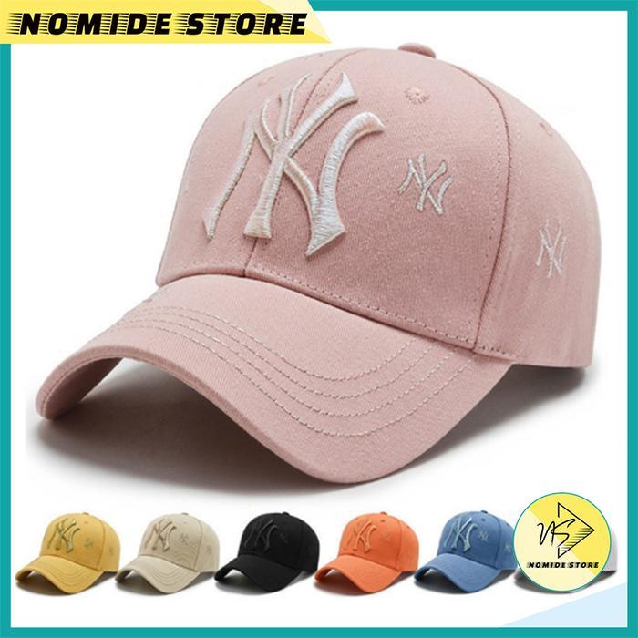 h2e3- Topi Baseball Cap Pria Wanita Dewasa Snapback Hat Outdoor Motif Ny Mlb