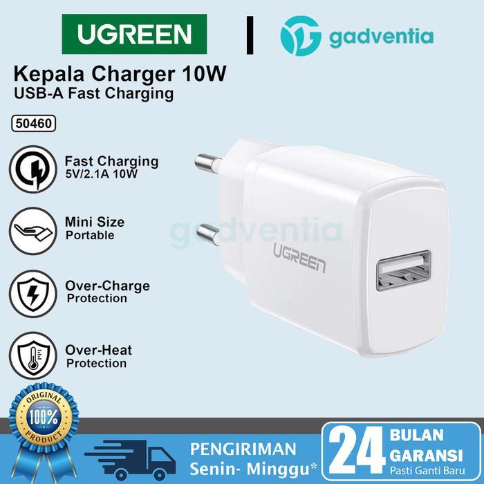 Ugreen Adaptor USB Kepala Charger 2.1A 10W 18W Iphone 7 8 XS Vivo Oppo