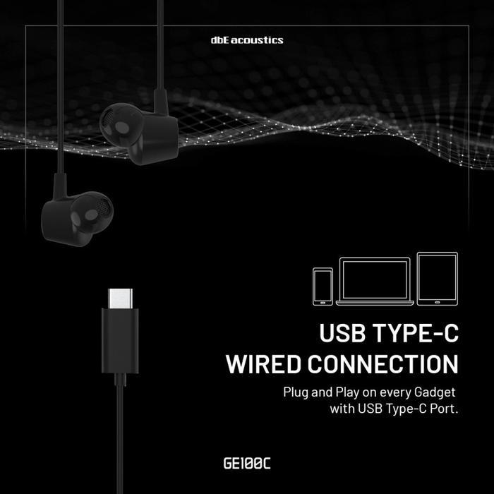Laris Dbe Ge100C Type C Anc Gaming Earphone With Microphone Ddbe100C Terlaris