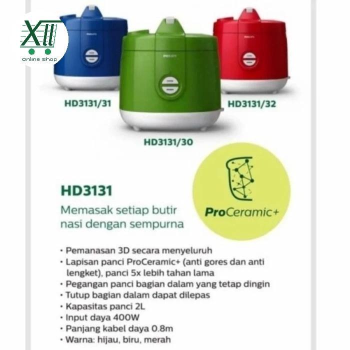 Philips Hd~3131 Rice Cooker 2 Liter 400 Watt Magic Com Pro Ceramic +