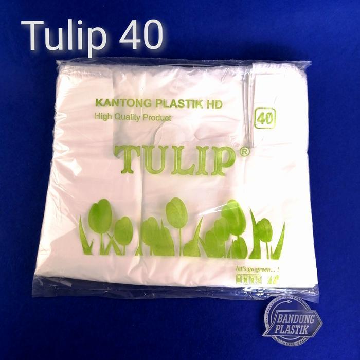 rsob- Kantong Plastik Kresek Hd Tulip Ukuran 40 / Putih