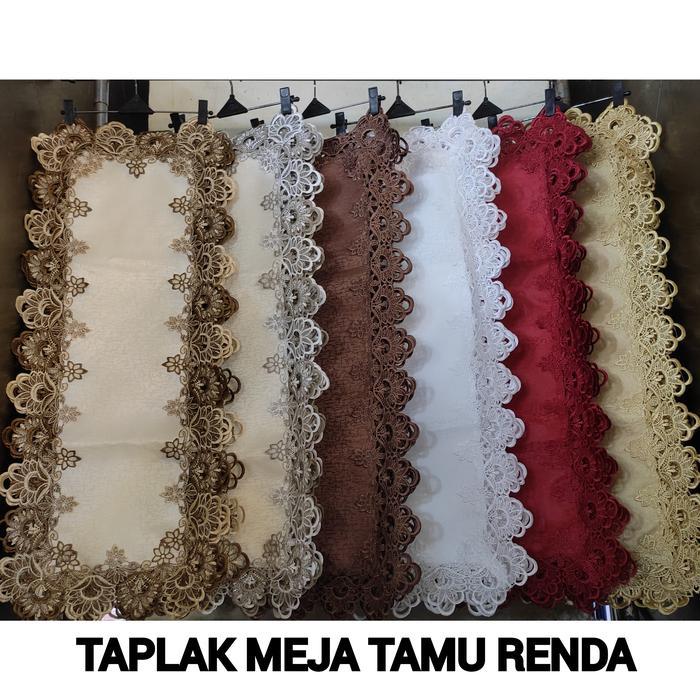 TAPLAK MEJA TAMU RENDA IMPORT VINTAGE
