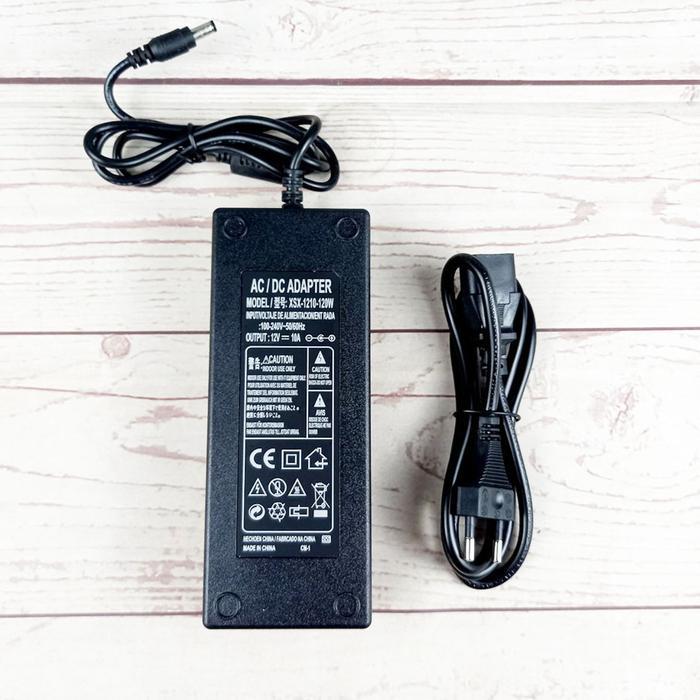 ADAPTOR 12V 10A POWER SUPPLY 12V LED 10AMPER 120WATT 120W SMPS CCTV