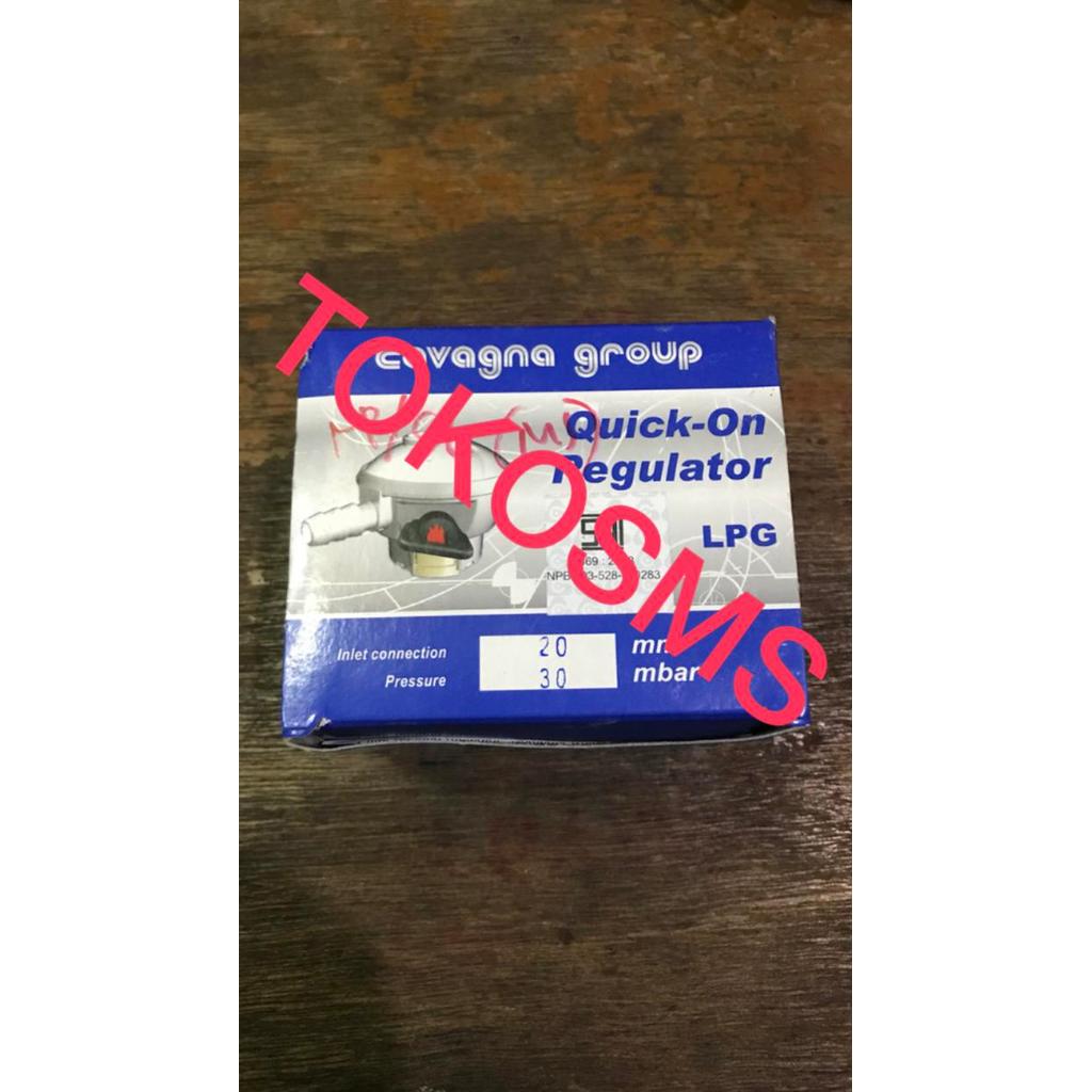 81tq- Regulator Gas Kosangas Quick On Cavagna Untuk Kompor Rinnai Modena Win