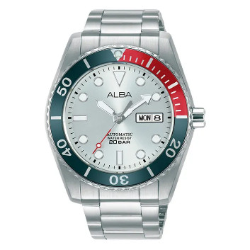 Jam Tangan Pria Alba Mechanical AL4295 AL4295X1 Automatic Strap Stainless Steel Silver Color Men Pep