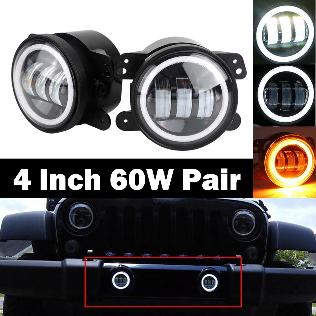 For Jeep Wrangler JK LJ TJ Dodge  Journey Magnum ATV 60W 4 Inch LED