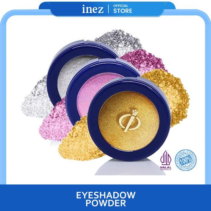 4wt5- Inez Loose Eyeshadow Powder New Case Inez Cosmetic Silver Cherry Red